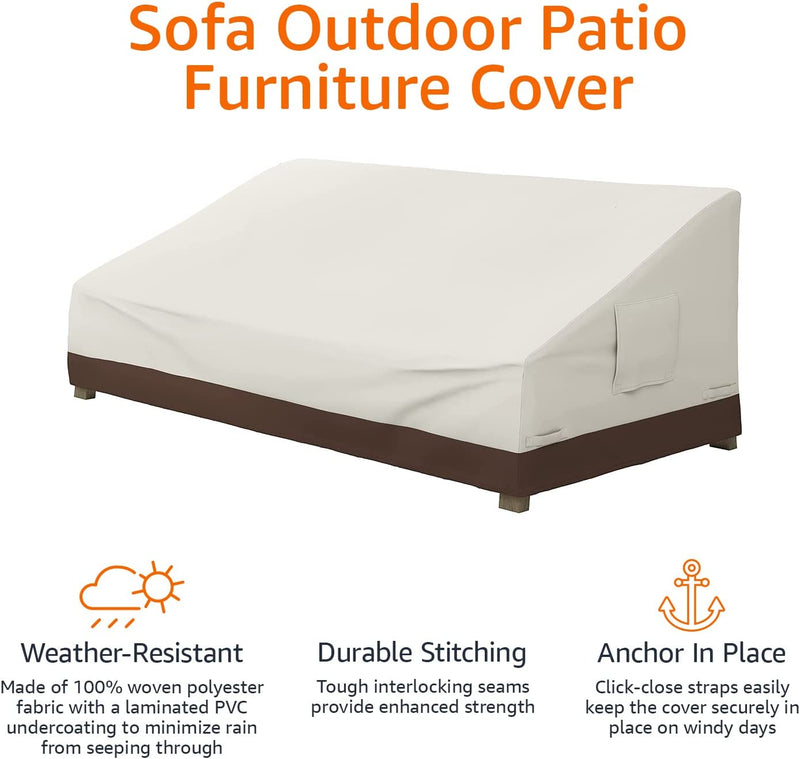 3-Seater Deep Lounge Sofa Outdoor Patio Furniture Cover WaterProof