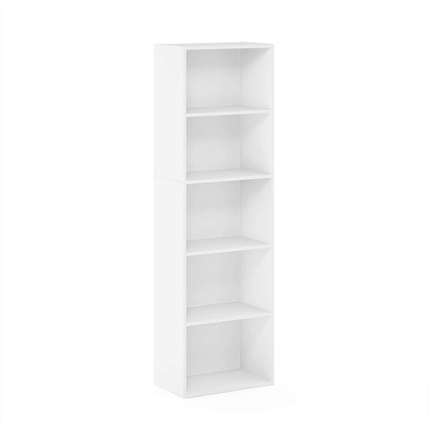 Vintage Home and Office Bookcase / Book Storage , 5-Tier, White