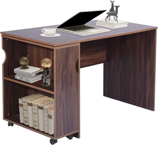 Computer Desk with Removable Movable 2-Tier Bookcase Office Work Station