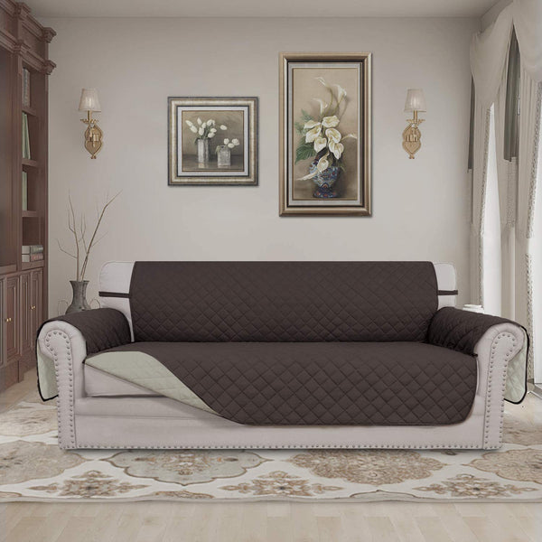 Water Proof Easy-Going Sofa Slipcover Reversible Sofa Cover Water Resistant Couch Cover with Foam Sticks Elastic Straps