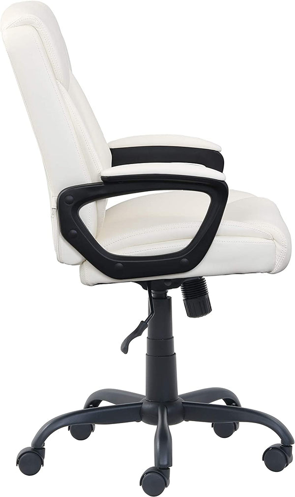 Classic Pure soft Padded Mid-Back Office Computer Desk Chair with Armrest Comfort