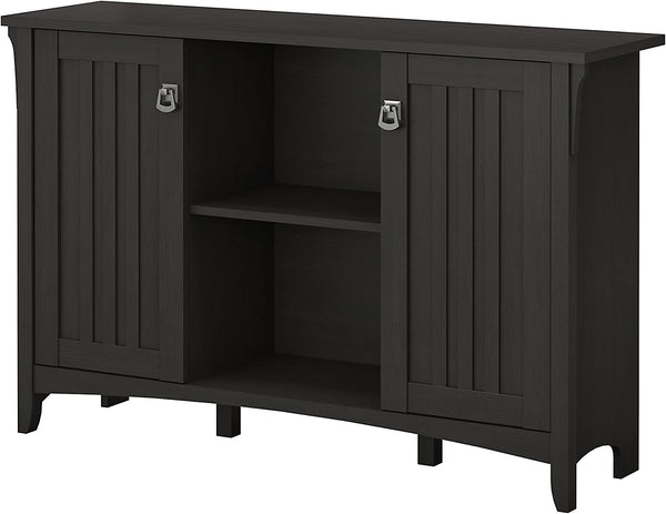 Salinas Accent Storage Wooden  Cabinet with Doors in Vintage Black Color