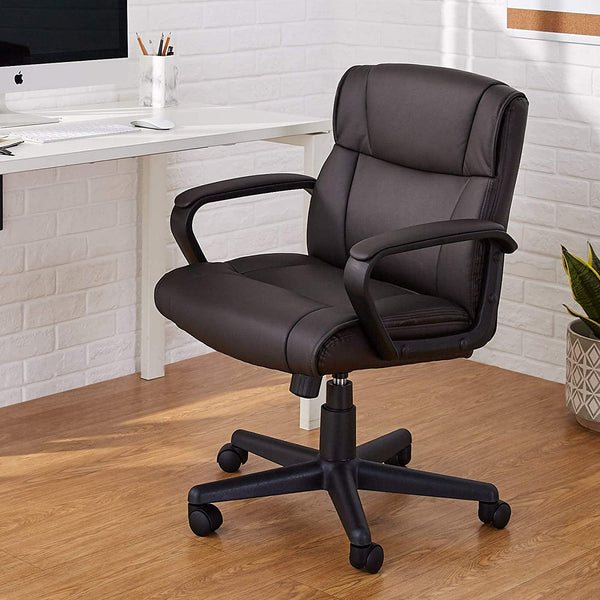 Adjustable Height/Tilt, 360-Degree Swivel, Padded Office Desk Chair with Armrests