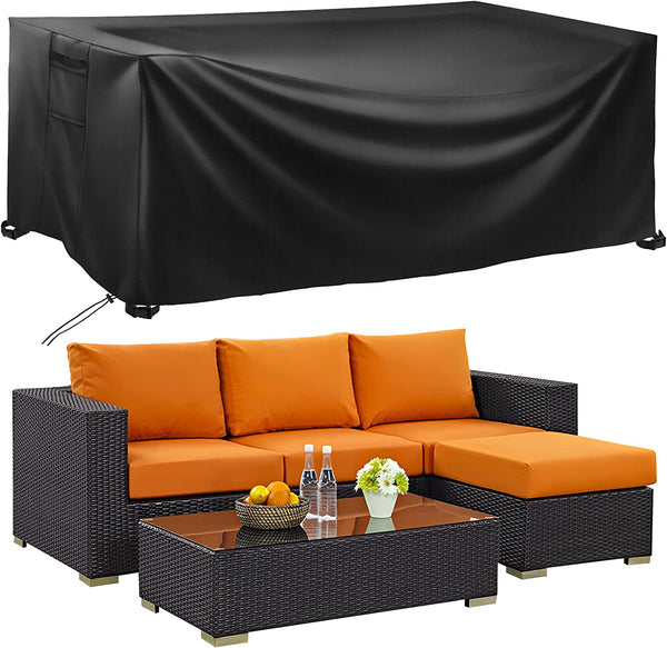 Waterproof, UV Resistant, Upgraded Oxford Outdoor Rectangular Patio Furniture Set Covers 98" L x 78" W x 32" H